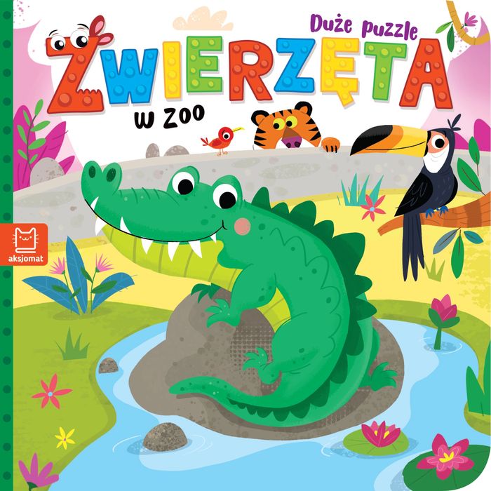 Zwierzęta w zoo. Duże puzzle. Aksjomat