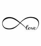Autocolante/vinil decoração de parede - love - amor infinito