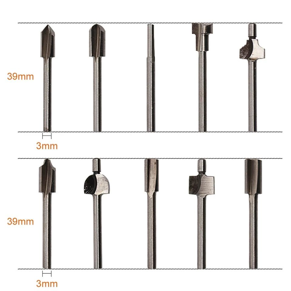Насадка фреза пальчикові фрези для гравера бормашинки Dremel