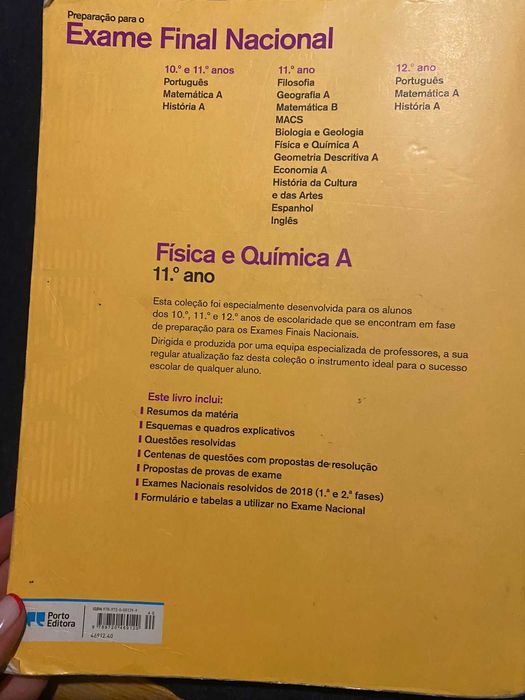 Preparação Exame Final Nacional | Física e Química e/ou Biologia 2019