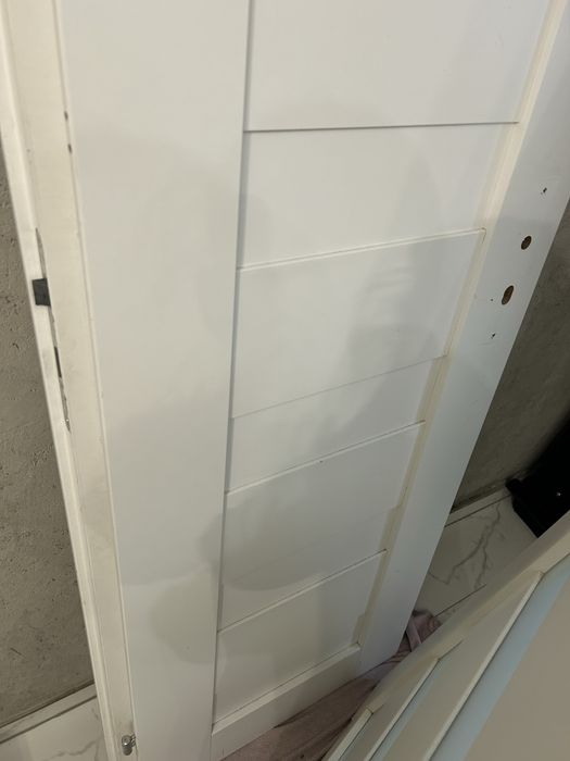 Drzwi białe szybki zestaw 3 pary