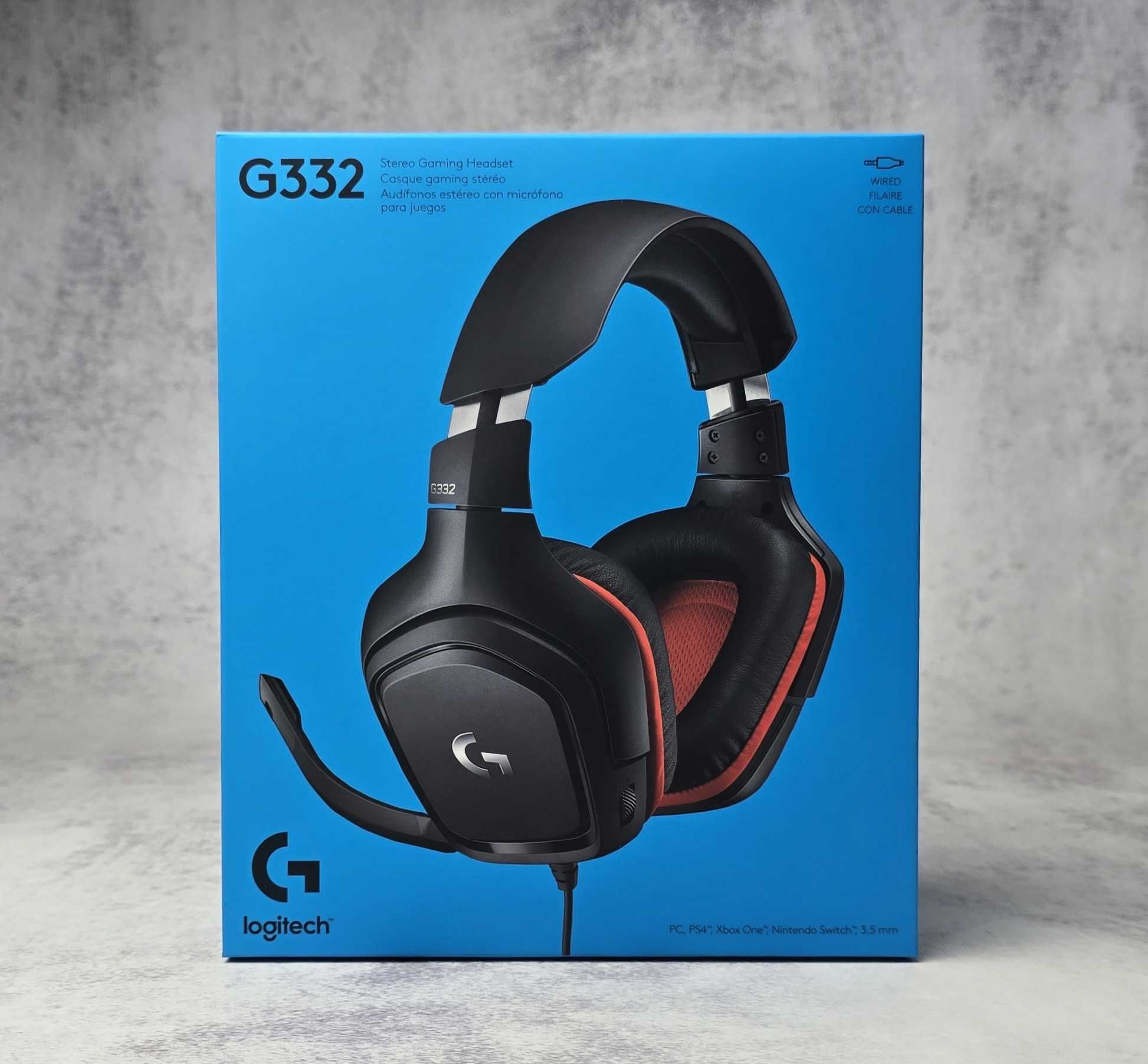 Гарнітура ігрова Logitech G332 (981-000757) Black/Red NEW