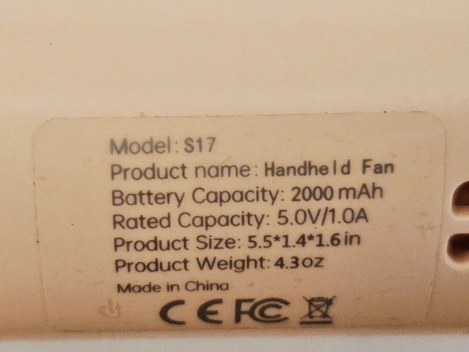 Міні вентилятор-павербанк BEARWIND S17