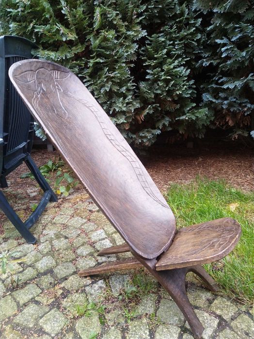 Rękodzieło fotel krzesło siedzisko ludowe ascetyczne stare zabytkowe