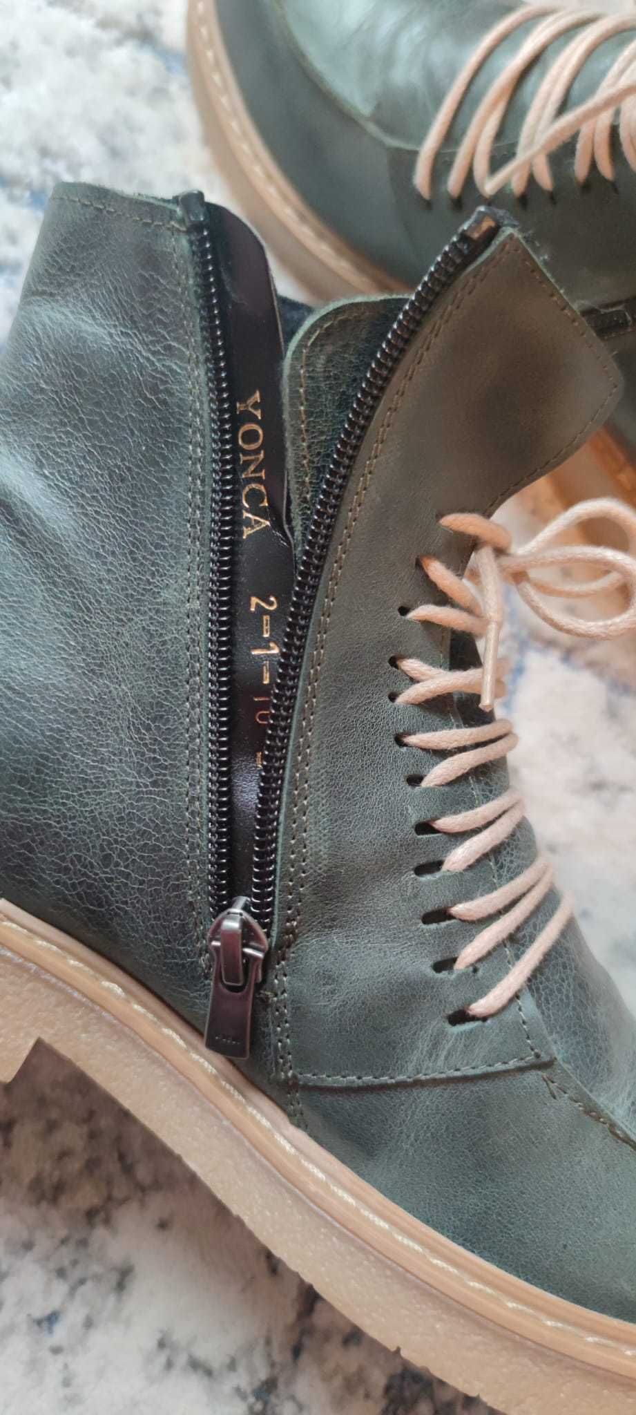Stylowe botki zielone
