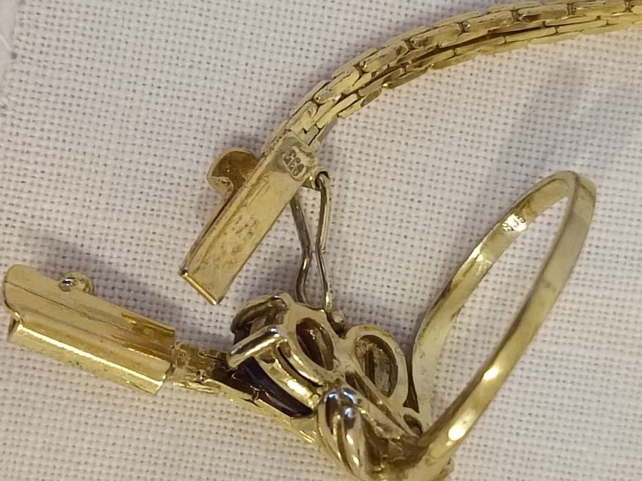 Серебро,аметисты,позолота.Браслет, кольцо,булавка. Нежные и красивые