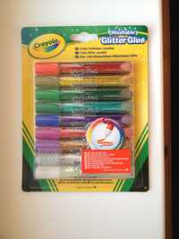 Crayola zmywalny klej brokatowy nowy 9 sztuk