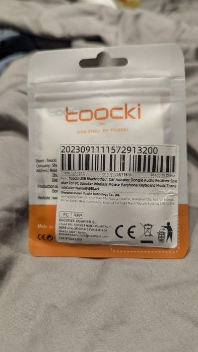 Безпроводной USB Bluetooth адаптер Toocki 5.1 для ПК (USB-BT-5.1-TQ)