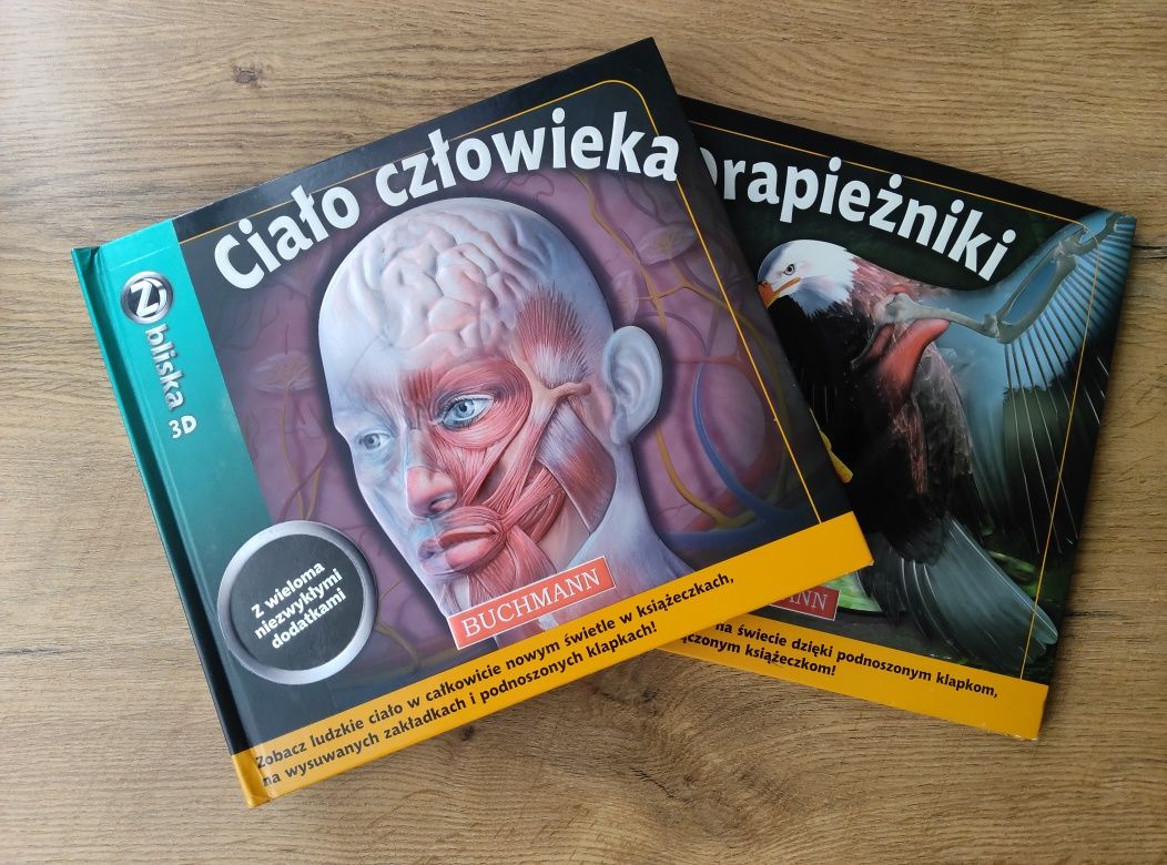 Zestaw Książek z serii Z bliska 3D! Ciało człowieka oraz Drapieżniki