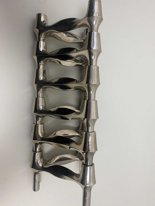 Świeczniki modułowe vintage chromowane bauhaus design Stoff & Nagel