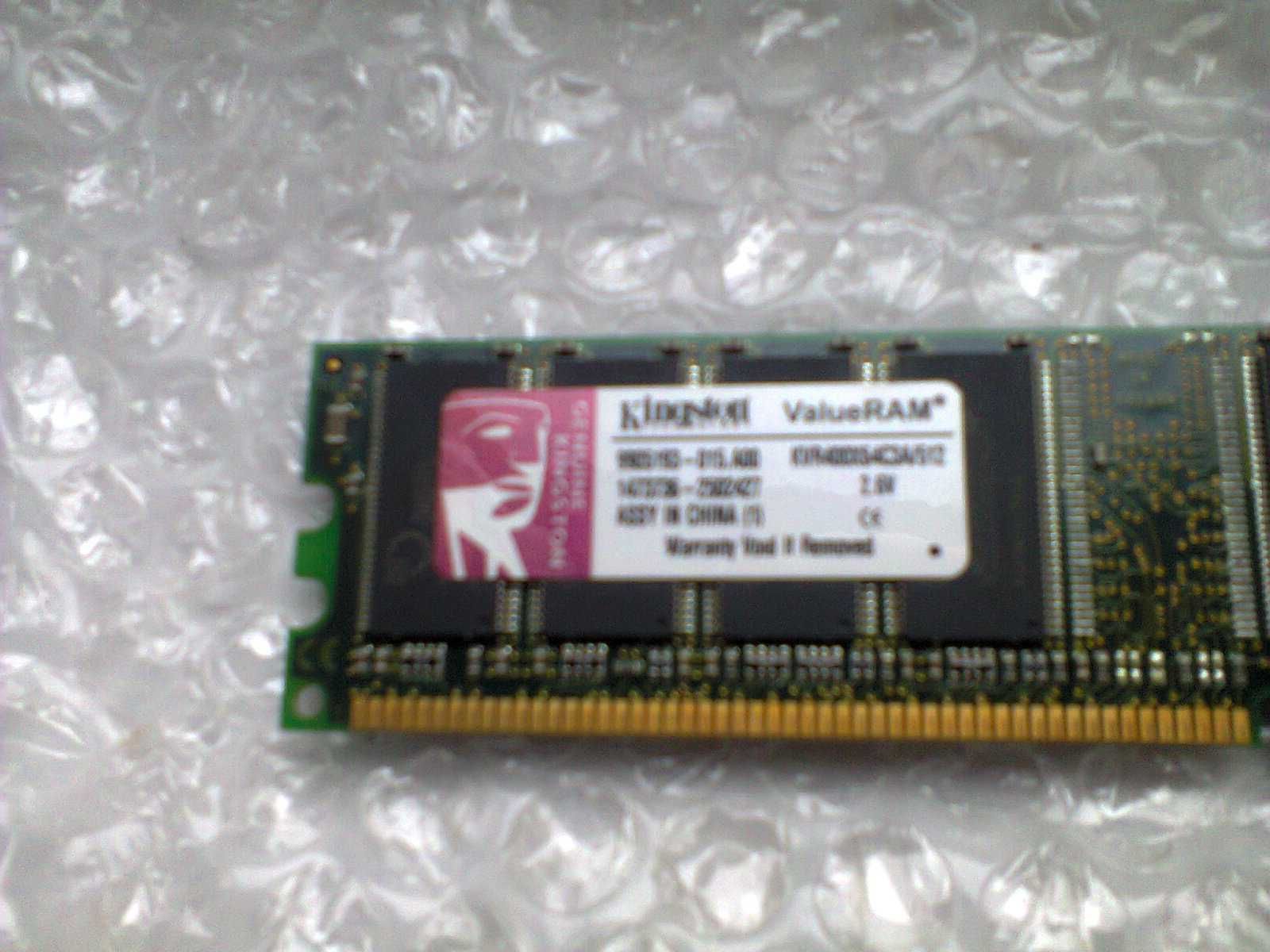 Pamięć RAM 512 MB 400 DDR Kingston KVR400X64C3A - 4 sztuki