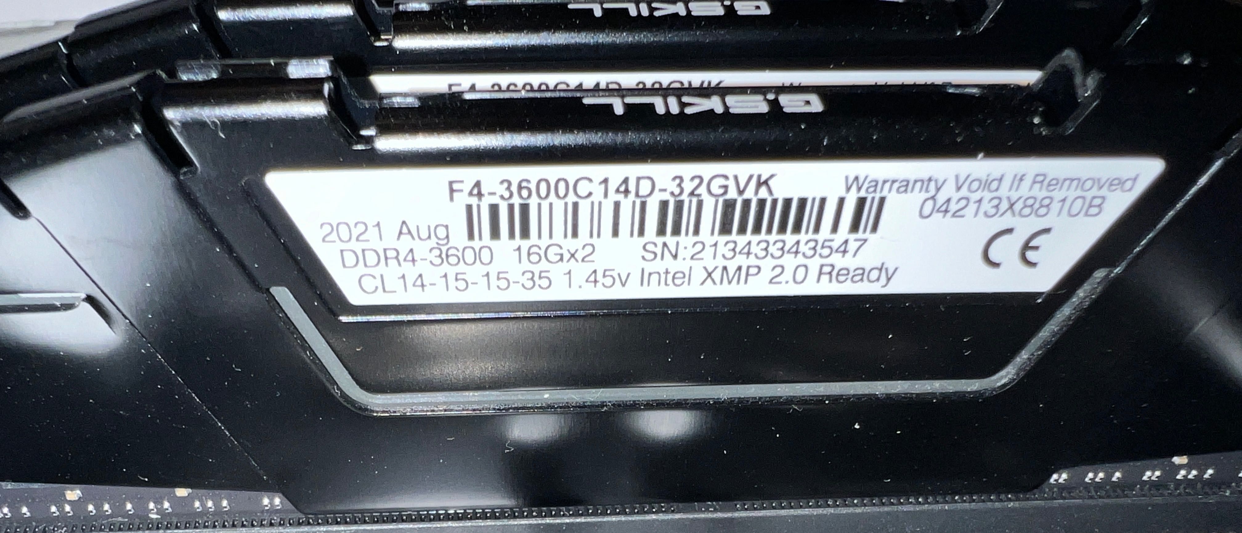 Pamięć RAM G.Skill Ripjaws v 2x16GB DDR4-3600 CL14