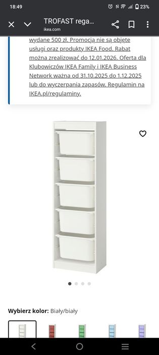 Regał Ikea pudła