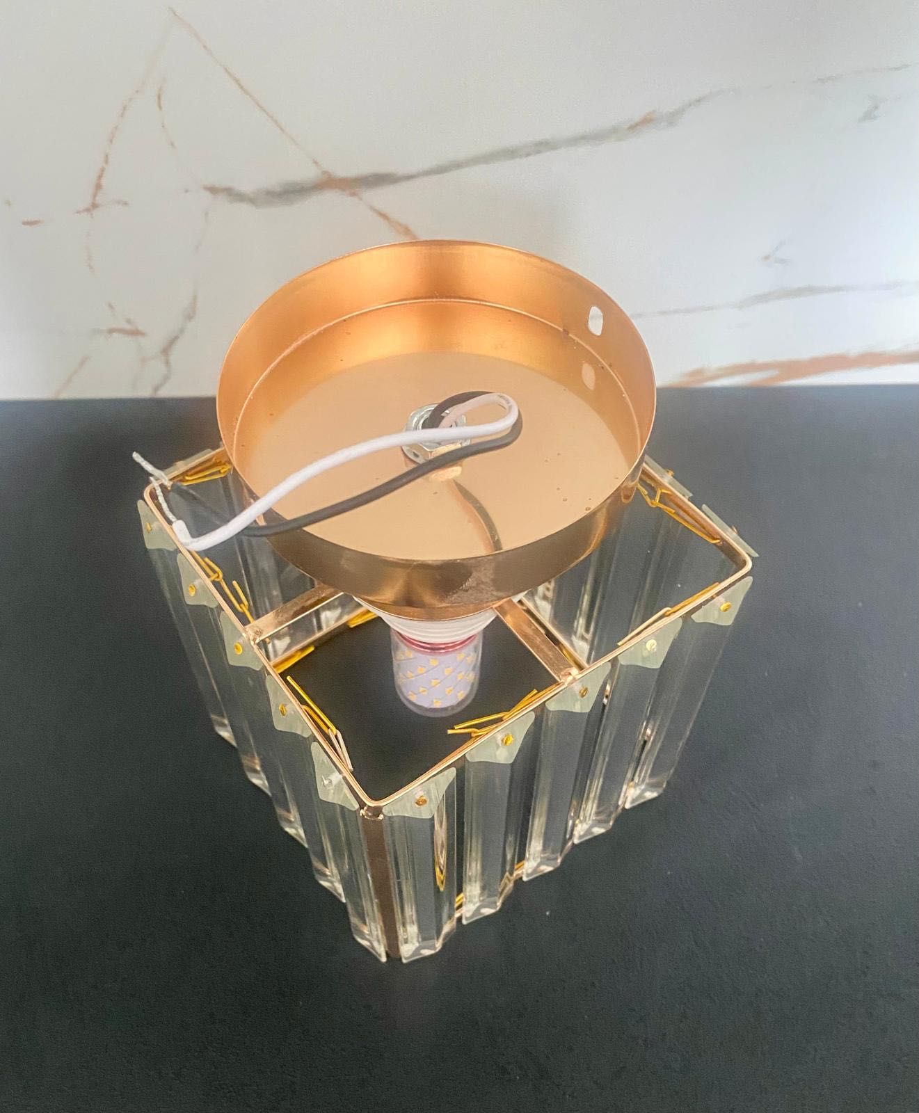 Lampa sufitowa glamour złota