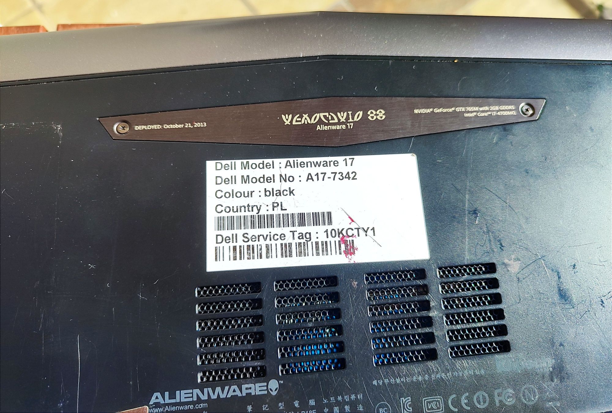 Sprzedam laptop Alienware M17 R4 16gb RAM
