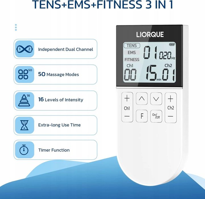 Elektrostymulator Mięśni EMS TENS Fitness LIORQUE KTR-2610