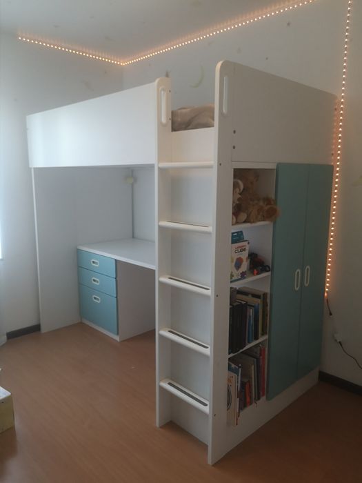 Cama Beliche Ikea com colchão