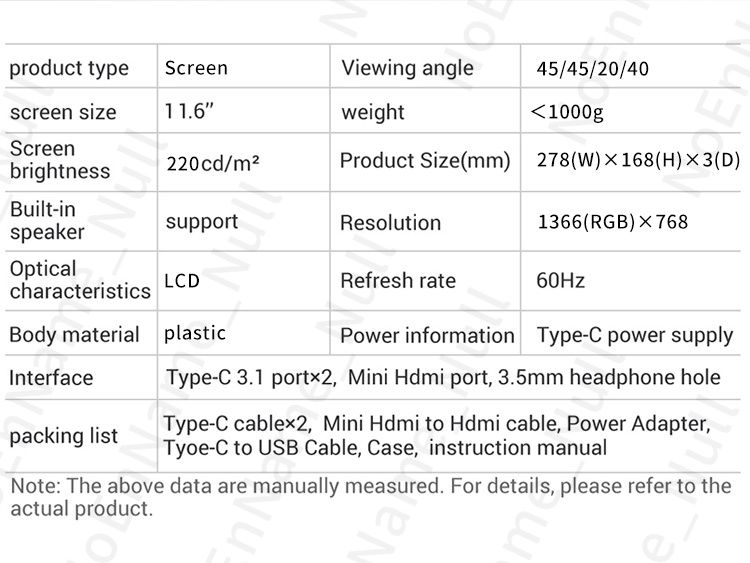 Портативный монитор FYHXele 11.6" тв switch ps4 ps5 xbox планшет ноут