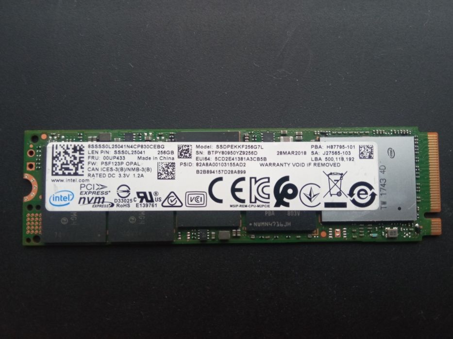 SSD 256Gb NVMe PCle Gen3 x4 M.2 2280