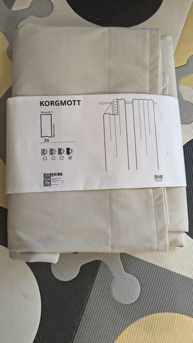 Zasłona zaciemniająca Ikea-Korgmott beżowa