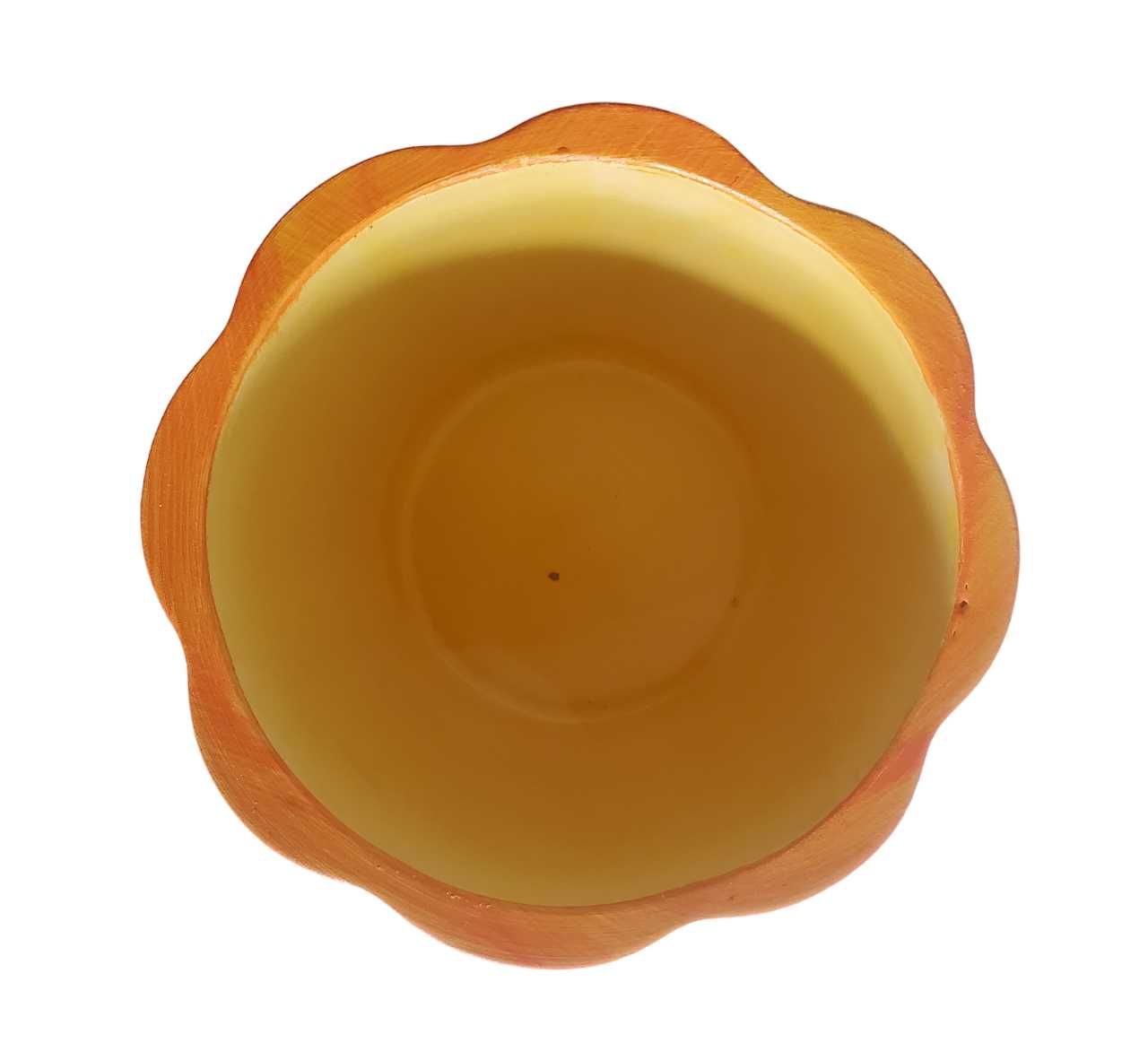 Doniczka, osłonka ceramiczna Halloween dynia wys.9 cm śr. 11 cm