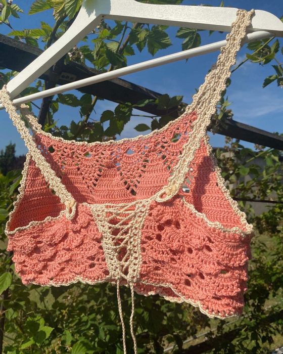 Top stanik handmade szydełko