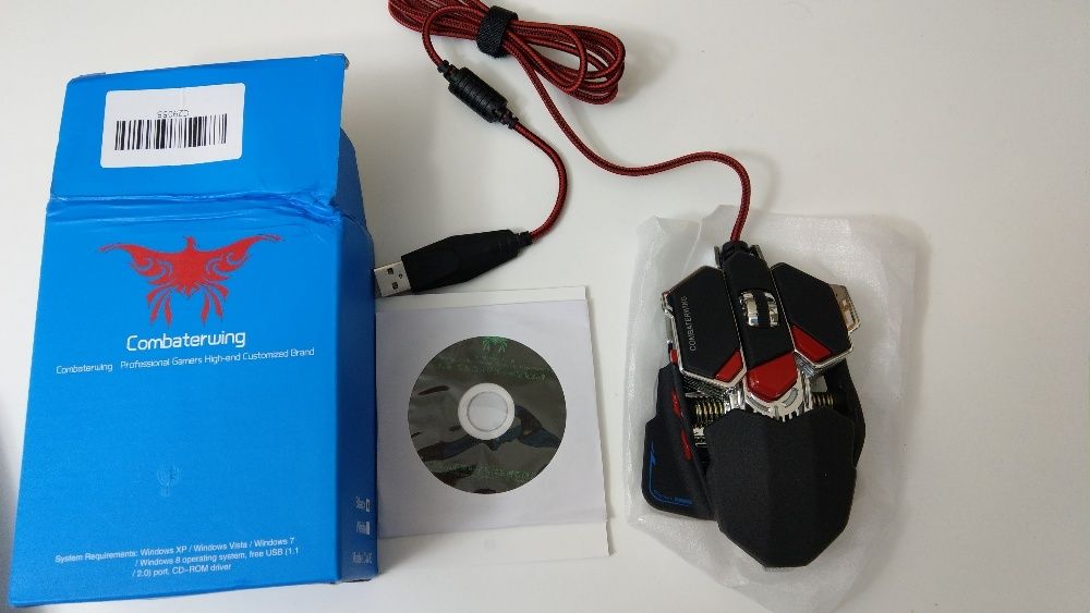 Myszka przewodowa dla graczy 4800DPI Optyczna LED RGB 10 Przycisków