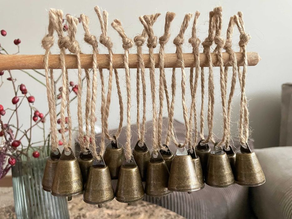 dzwonki na choinkę  15 sztuk rustykalne metalowe