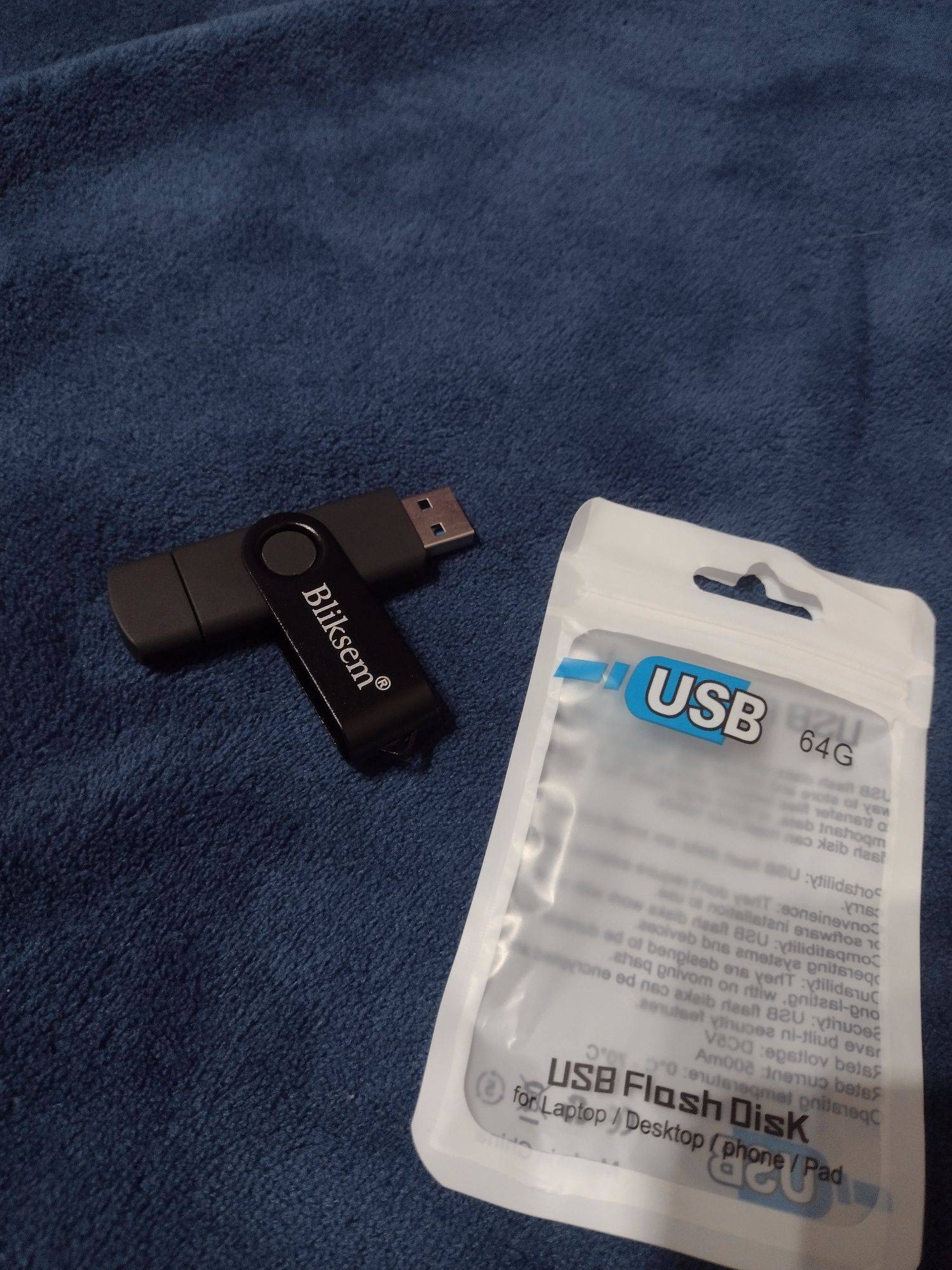 Pendrive 64gb 2w1 USB i mikro USB Bliksem