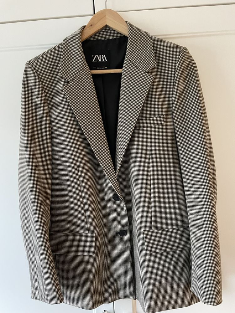 Marynarka Zara w drobną kratkę r. 38