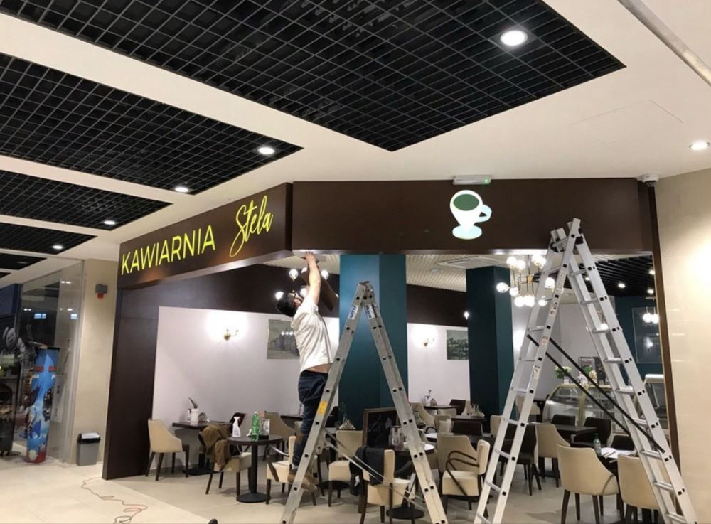 Kaseton reklamowy świetlny led 300x50 dibond szyld neon reklama