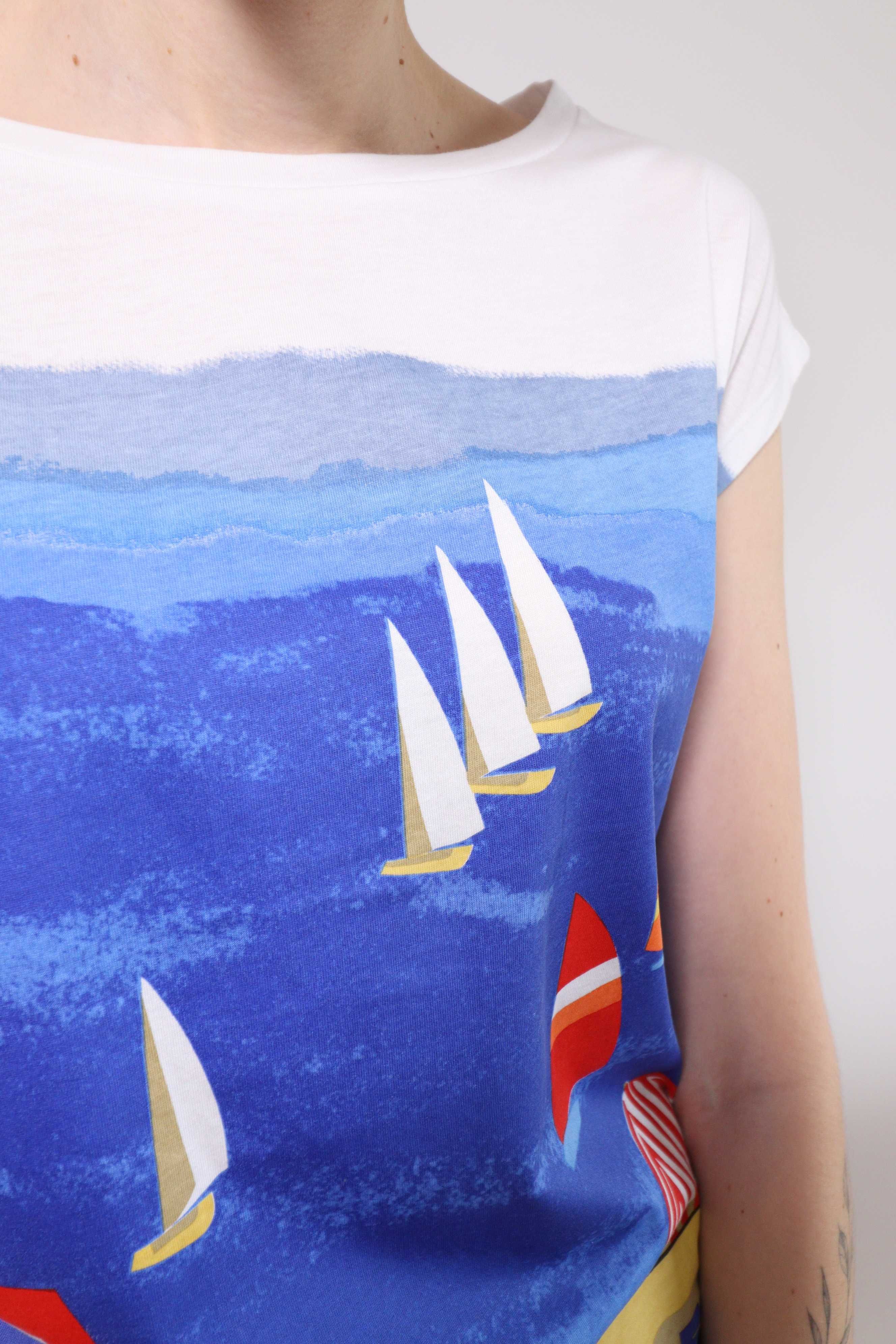 Bawełniany t-shirt bluzka Lauren Ralph Lauren bawełna modal S nowy