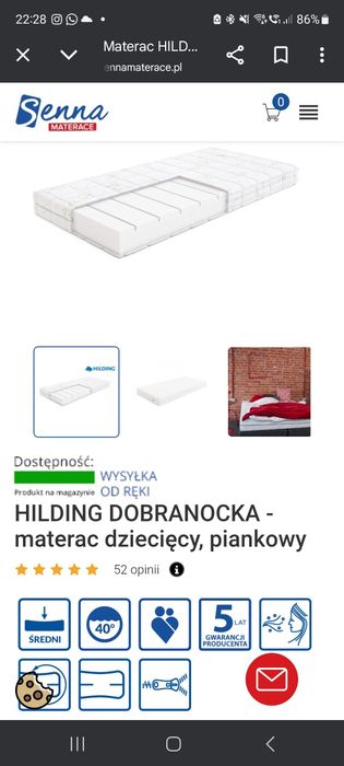 Materac Hilding Dobranocka 120x60