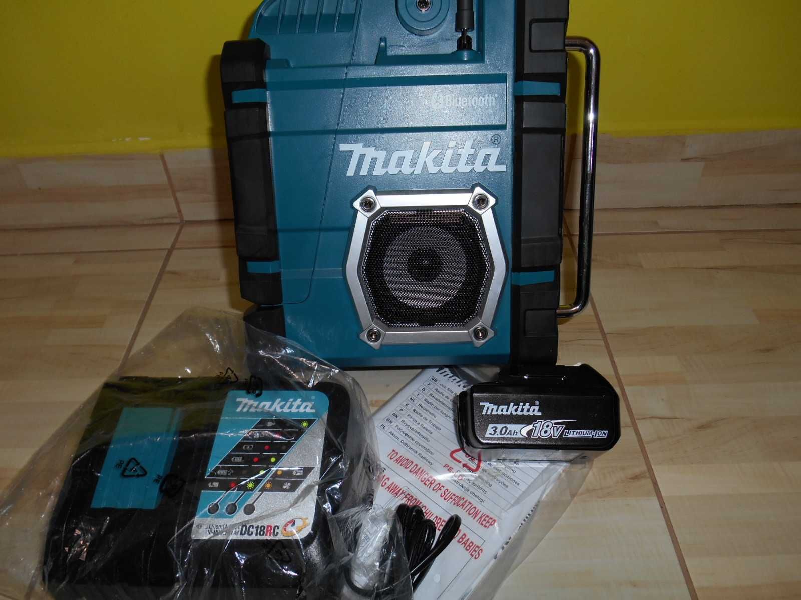 NOWE RADIO MAKITA z BLUETOOTH + akumulator 5ah lub 3 ah, ladowarka