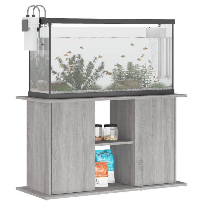 Szafka pod akwarium Vidaxl Szary Dąb Sonoma 101x41x58 cm