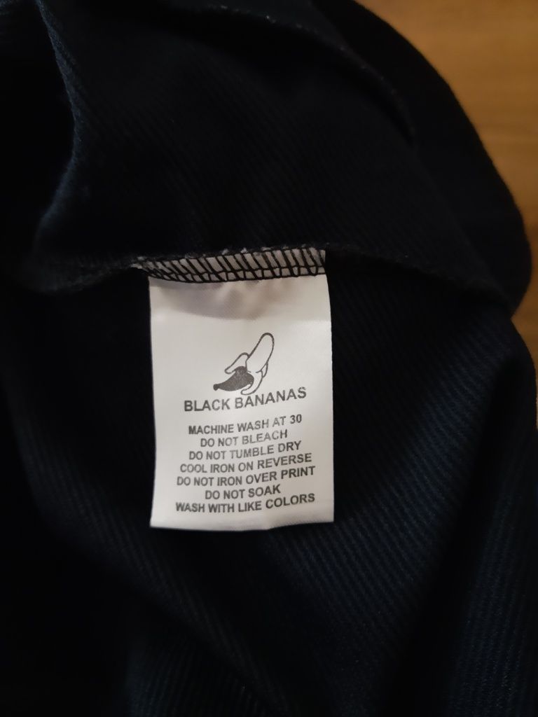 Spodnie dresowe black bananas dresy czarne pomarańczowe S