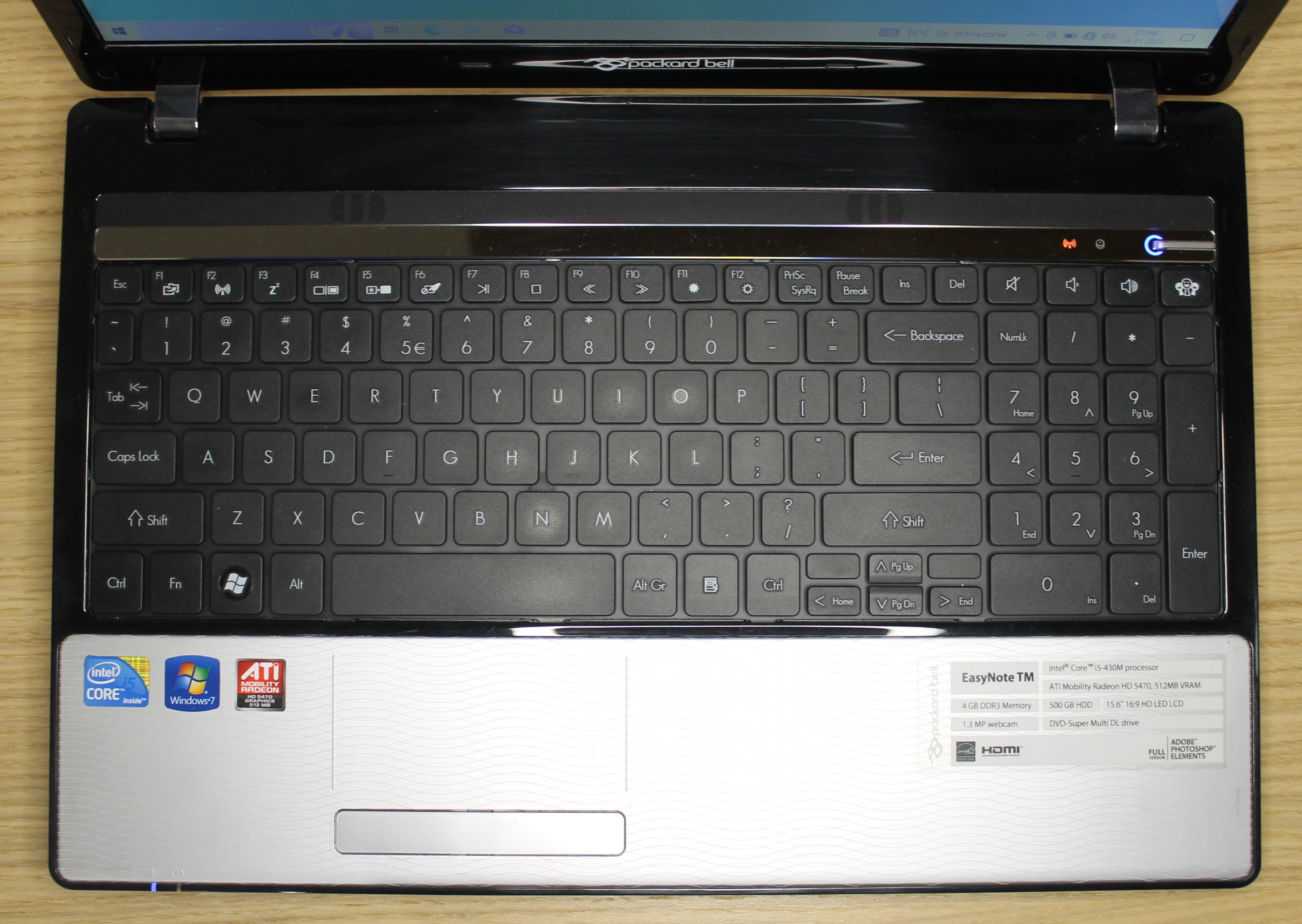 Laptop Packard Bell EasyNote TM86 I5 4Gb 120Ssd 15,6"