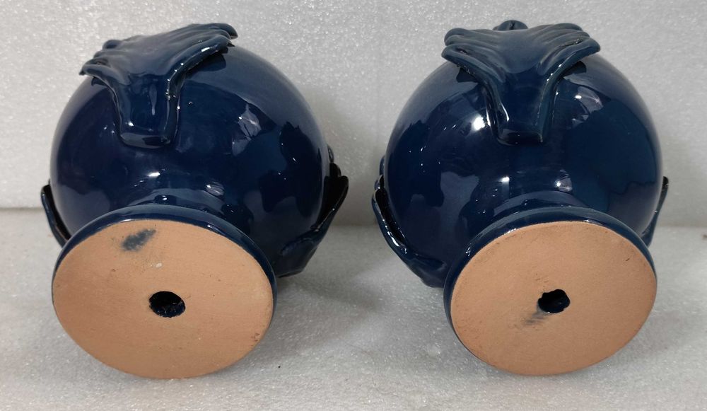 Pinhas em cerâmica para varandas - azul escuro