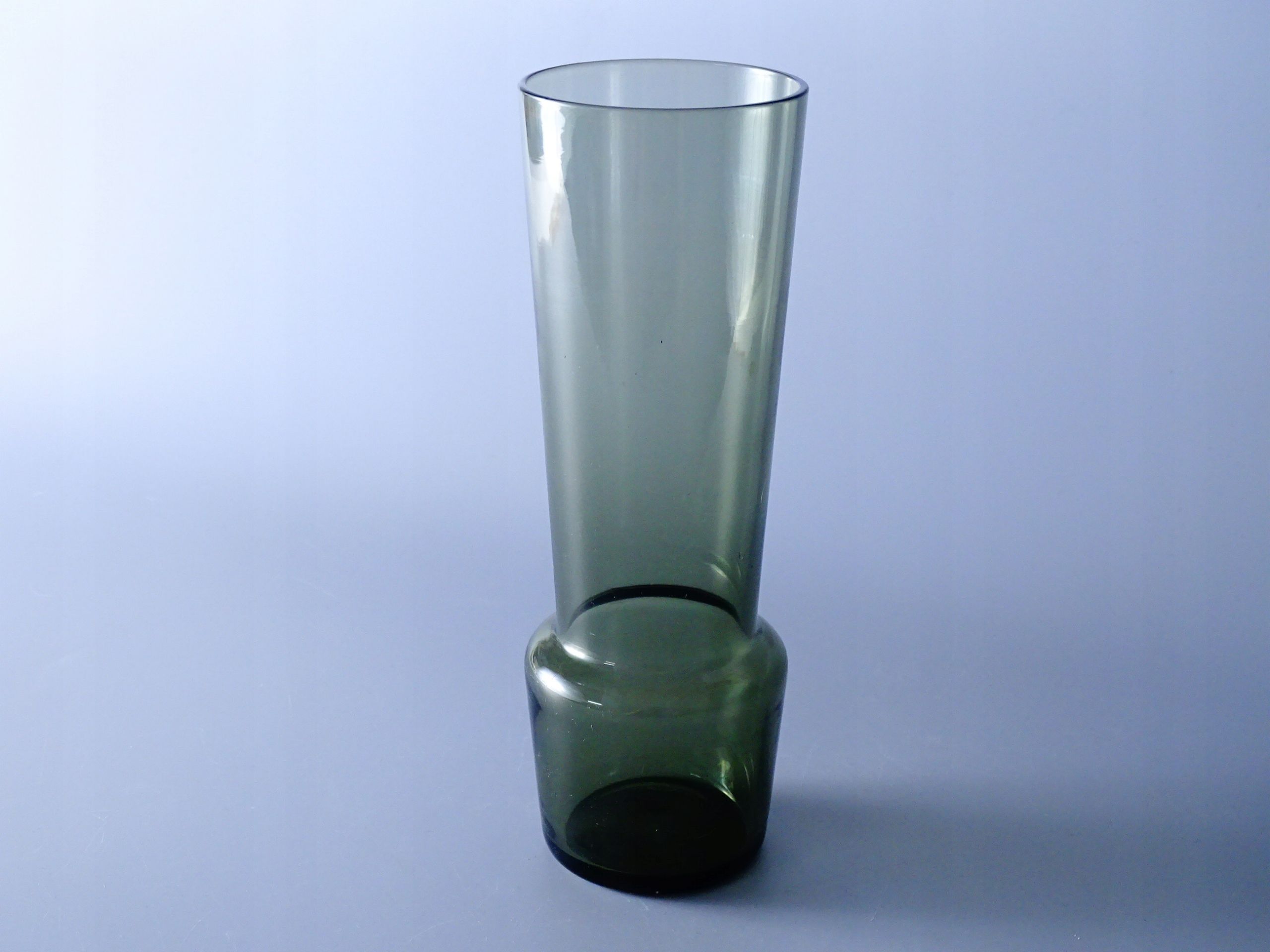 modernizma lata 50 szklany dymiony wazon