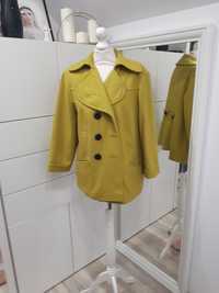 Krótki płaszczyk w limonkowym kolorze m-ki Rocha John Rocha r. 46