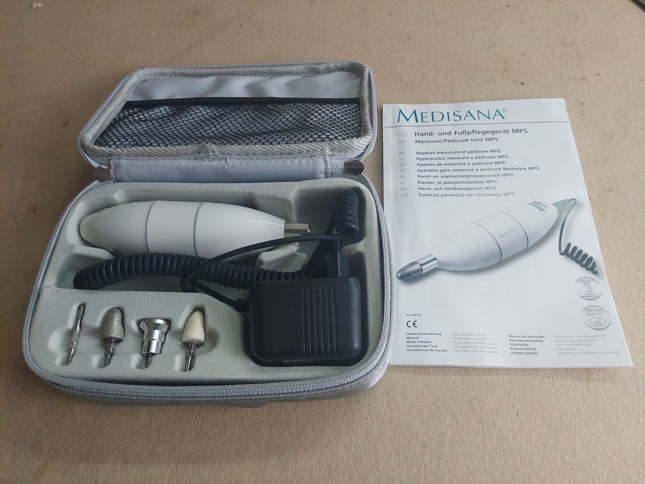 Profesjonalny zestaw manicure pedicure Medisana MPS komplet końcówek