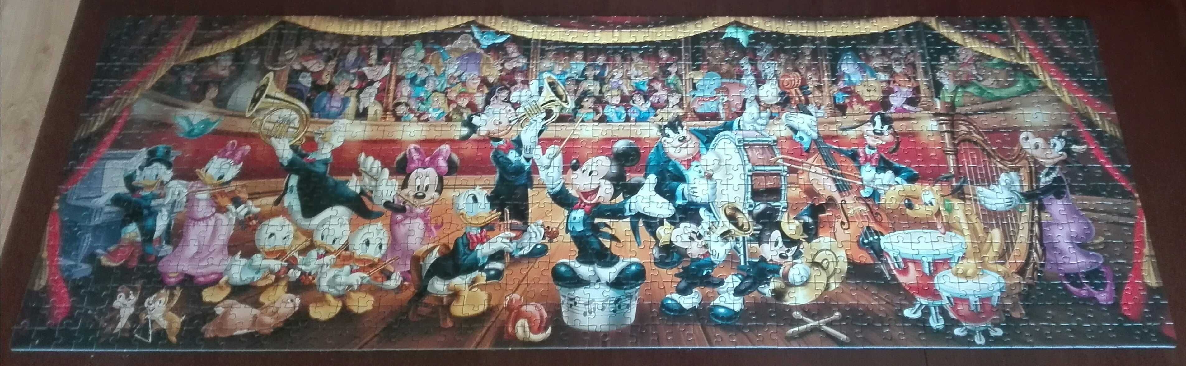 puzzle ułożone ponumerowane disney myszka miki 1000 części orkiestra