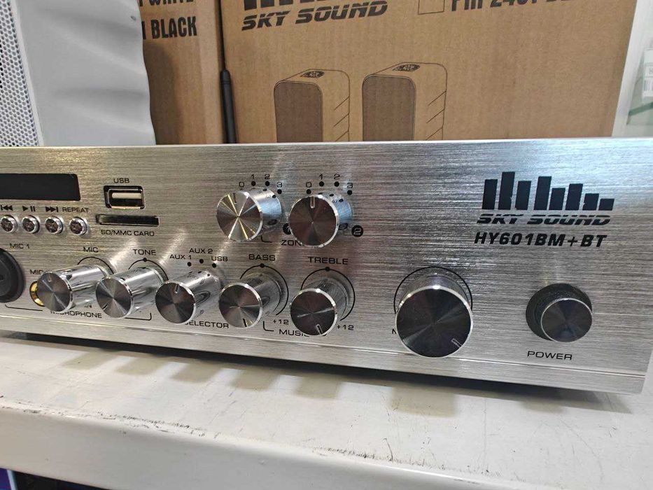 Трансляционный усилитель SKY SOUND HY-601MB+BT+SKY SOUND PM-2401W/TW