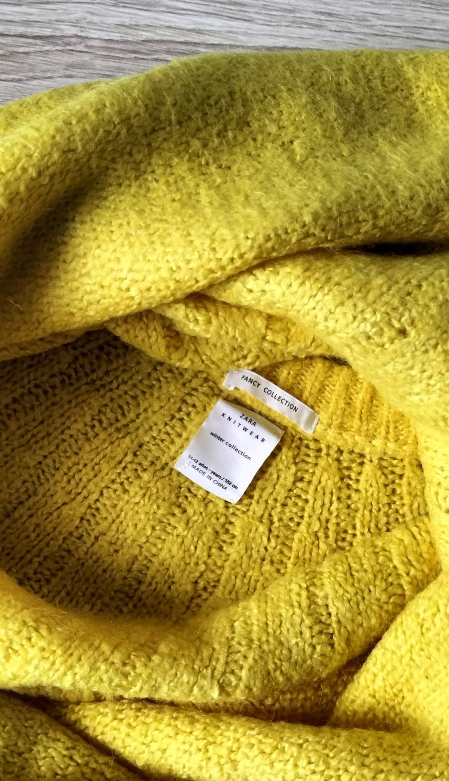 Zara swetr wełna alpaka premium oversize 152 158