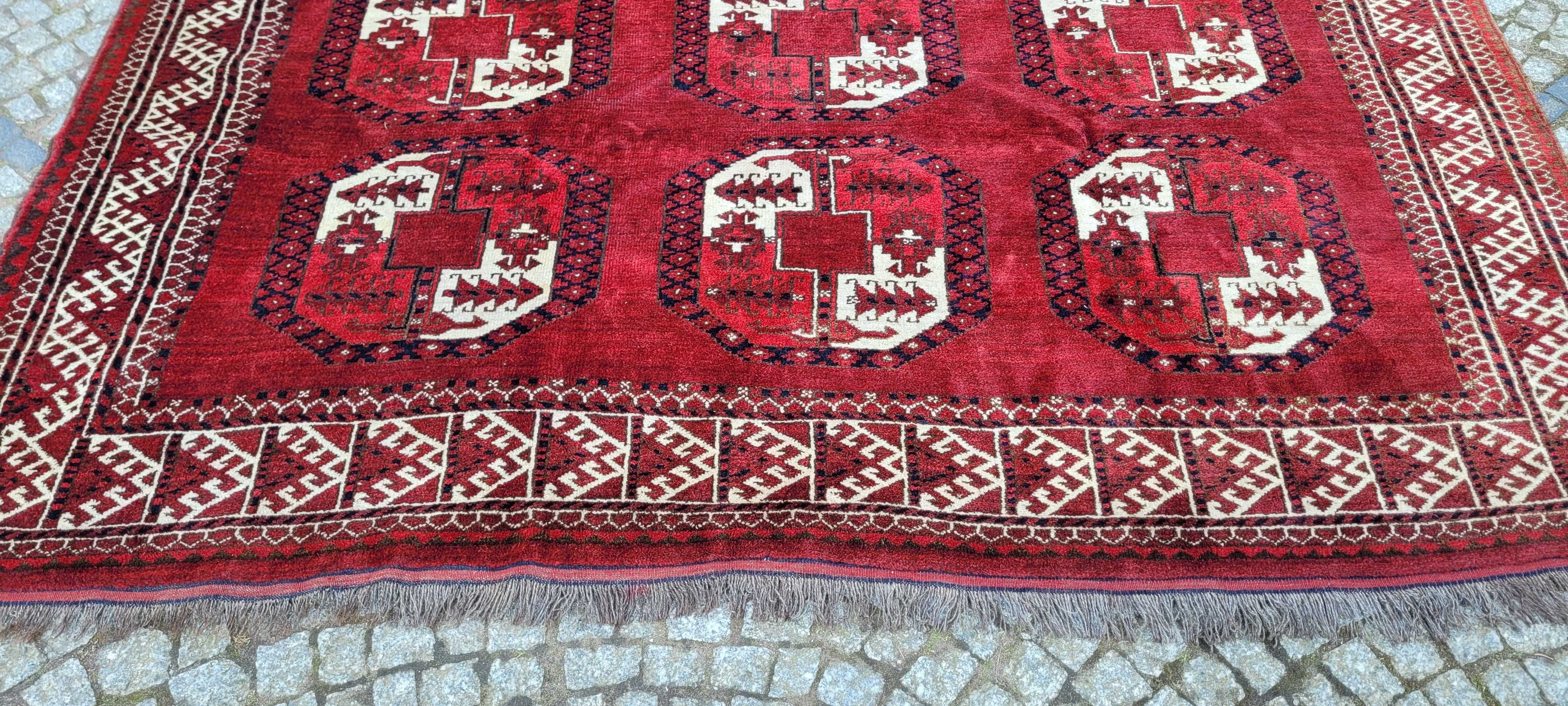 -70% unikat oryginalny stary r. tkany dywan Afgan wełna 245/250 Cena!