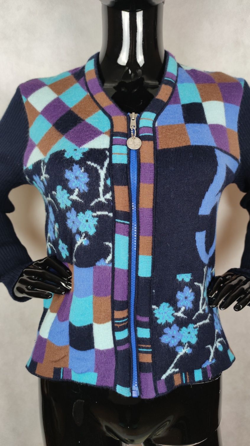 Kenzo Jeans vintage kardigan z kwiatowym nadrukiem