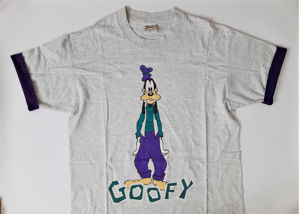 Wellington Apparel Sport T-shirt Disney Goofy Szary Bawełna XL Vintage