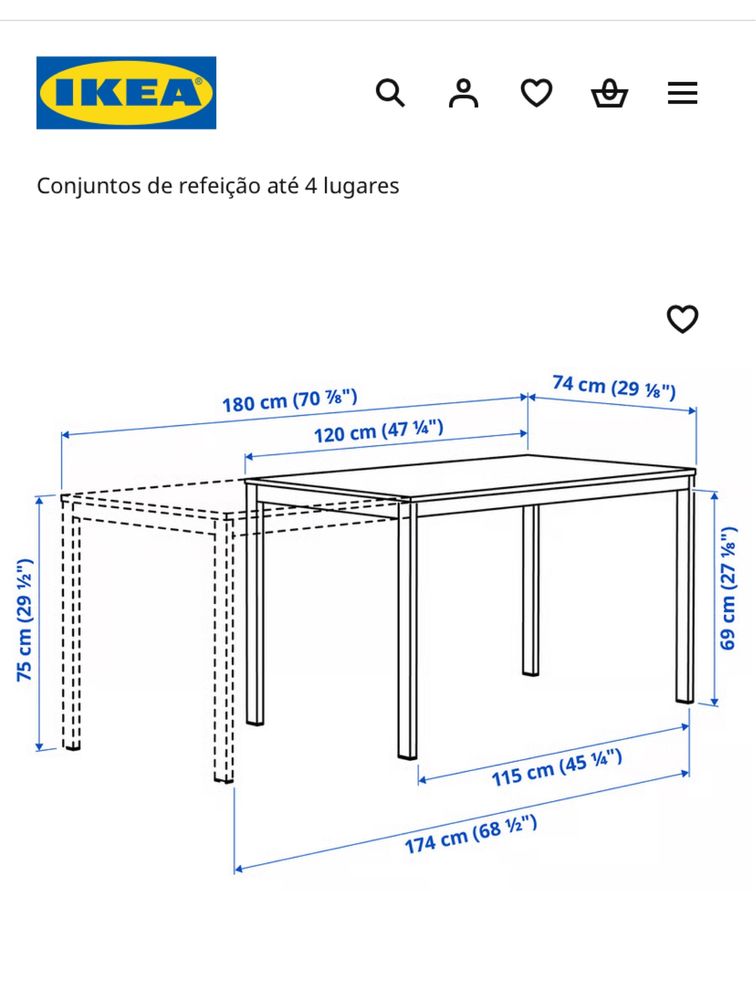 Mesa branca ikea