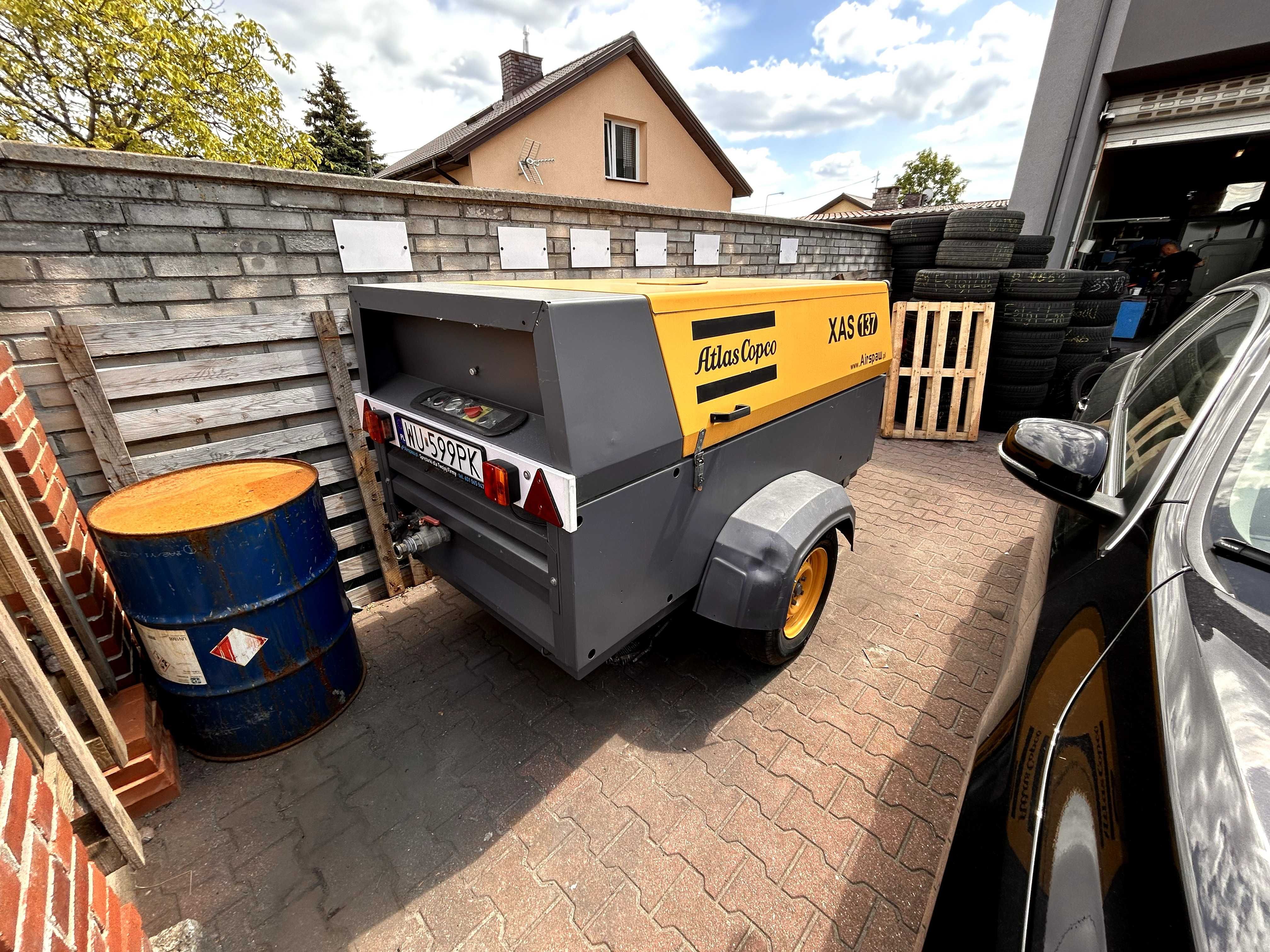 Sprężarka Śrubowa kompresor Atlas Copco XAS 137
