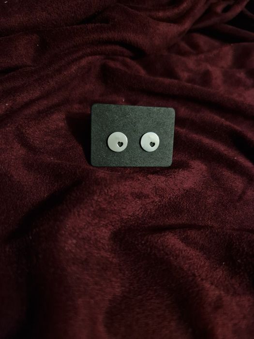 Srebrne kółka kolczyki serca stal szlachetna